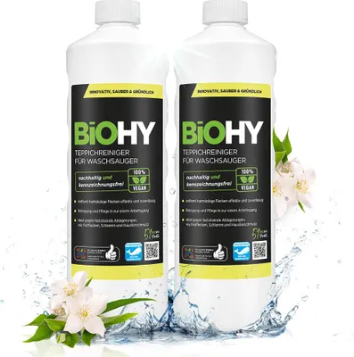 Produktbild von BiOHY Teppichreiniger für Waschsauger Teppichshampoo, Teppich Shampoo, 2 x 1 l