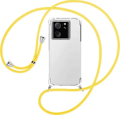 Produktbild von Handykette Backcover-Schutzhülle mit Band (Metall silberfarben) für Xiaomi 13T Pro (6.73'') - gelb