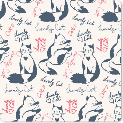Produktbild von MuchoWow® Mauspad Mousepad Muster - Katze - Zitat - Rosa - Mädchen - Kinder - Kinder 20x20 cm - Mousepads - Maus Mat - Pad - Mausunterlage - Desk Mat - Bureauartikeln