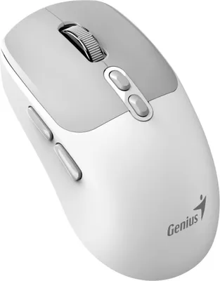 Produktbild von Kabellose Optische Maus NX-8080S, 1600 DPI, 7 Tasten, Bluetooth & 2,4 GHz Funk, Grau Weiß