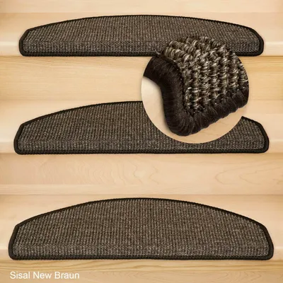 Produktbild von Stufenmatten Sisal New Halbrund Braun 1 Stück