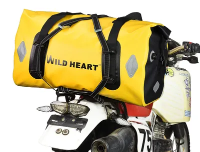 Motorradtasche 66 l, wasserdicht, Rollverschluss, reflektierend, Gelb