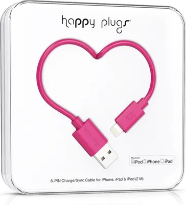 Produktbild von Happy Plugs 2m, Lightning - USB, 2.0, USB A, Lightning