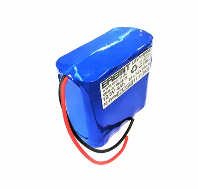 EREMIT 12V 4Ah LiFePO4-Akku mit Anschlusskabeln, Produktansicht