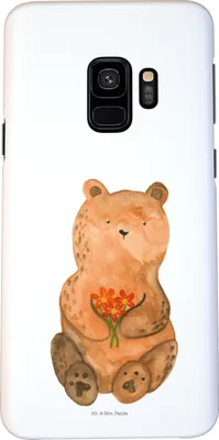 Produktbild von Mr. & Mrs. Panda Samsung Galaxy S9 Handyhülle Bär Dankbar - Weiß - Geschenk, Cover, Teddy, Handy Case, Danke, Schutzhülle, Blumen, Hülle, Dankeschön