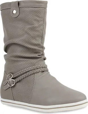 Obrázok produktu pre Mytrendshoe Dámske slip-on topánky Športové topánky Topánky s prackou 70991, Farba: svetlosivá, Veľkosť: 39
