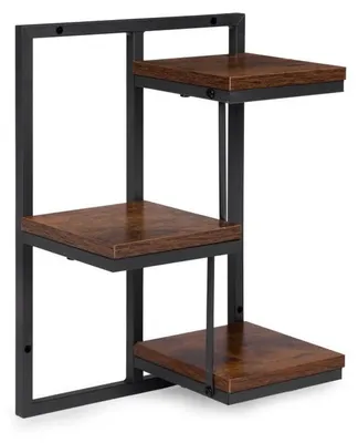 Image de Étagère murale ModernHome ME-ATS05, en bois foncé, avec 3 niveaux