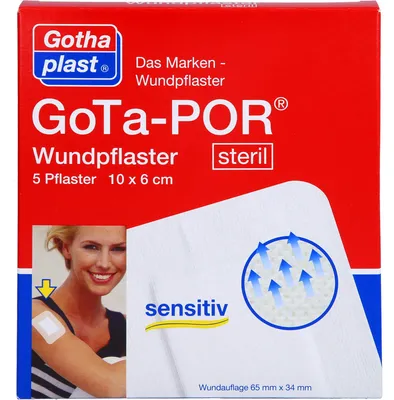Produktbild von GoTa-POR Wundpflaster steril 100 mm x 60 mm, 5 St. Pflaster