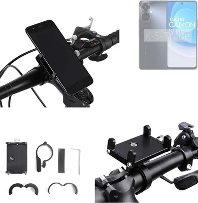 Produktbild von K-S-Trade Handyhalterung für das Fahrrad kompatibel mit Tecno Camon 19 Pro 5G Halter Lenkstange Fahrradhalterung Motorrad Bike Mount Befestigung