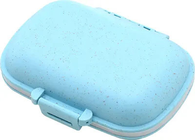 Produktbild von Aufbewahrungsbox für Pillenbehälter, große Kapazität, mehrere Fächer, staubdicht, kompakte Größe, tragbare Pillentabletten-Organizer-Box