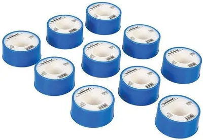Immagine prodotto di Nastro sigillante in PTFE per filettature 19 mm x 12 m, bianco, 10 pezzi
