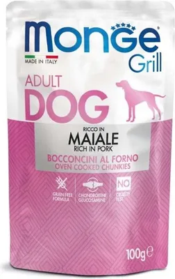 Imagen del producto de Monge Dog Grill, alimento para perros adultos, 100g