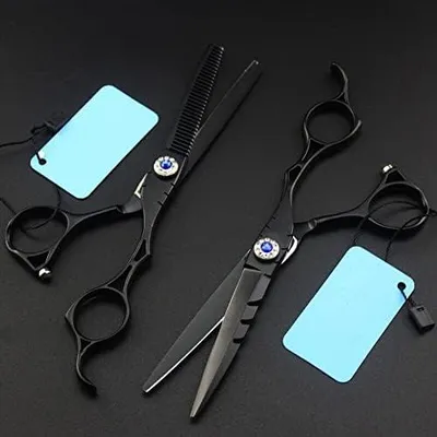Produktbild von Haarschneideschere, 6 Zoll, professionelles 440c-Hohlhaarscheren-Set, Schneiden, Friseur, Haarschnitt, Effilierschere, Friseurschere