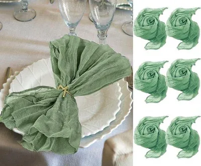 Image de Serviettes en coton vintage bohème, 51 cm, froissées, pour les fêtes
