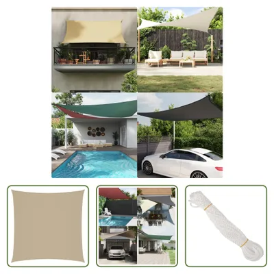 Immagine prodotto di The Living Store Tenda da sole in tessuto Oxford Square 7x7 m Beige