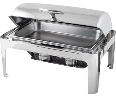 Produktbild von Edelstahl Chafing Dish – Mit Roll-Top-Deckel und 90-180° Öffnung