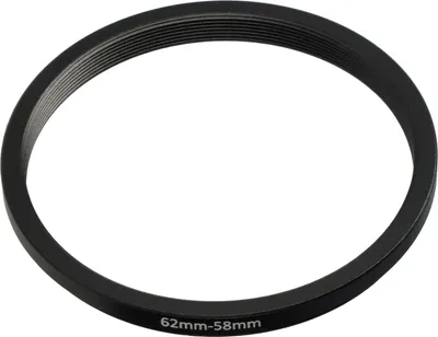 Produktbild von vhbw Step-Down-Ring Adapter von 62 mm auf 58 mm für Kamera Objektiv - Filteradapter, Metall Schwarz