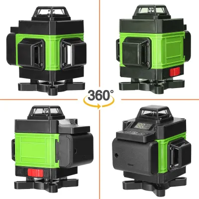 Obrázek produktu pro Multifunkční 4D-Laser-Wasserwaage, 16 linek, 3 selbstnivellierend, USB-aufladbar, verstellbares Stativ mit 1,2 m Verl?ngerungsstange