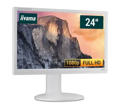 Iiyama Prolite B2480HS - 23,6 Zoll / 60 cm Full HD 1920x1080 Pixel TFT Flachbildschirm Monitor - Weiß - VGA - DisplayPort - HDMI