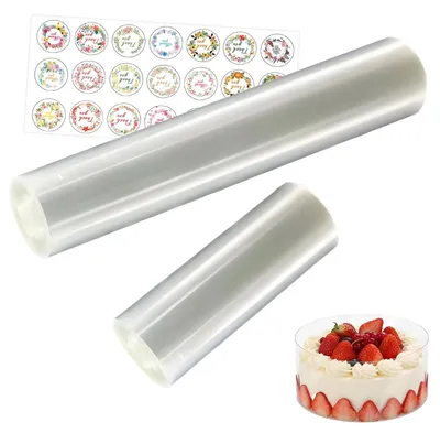 Tortenrandfolie 2 Rollen, 10 cm/20 cm x 5 m, transparent