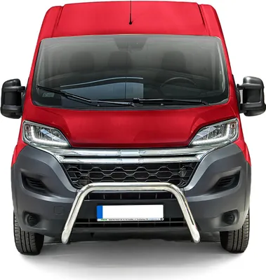 Obrázek produktu pro Ochranná lišta předního nárazníku pro Citroen Jumper 2006-2016 s ocelí ABE stříbrná
