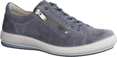 Produktbild von Legero Tanaro 5.0 0011628500 sportlicher Damenschnürer, Leder, Hellblau - Damenschuhe Bequeme Schnürschuhe, Blau, leder (velour)