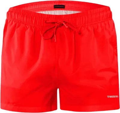 Zdjęcie produktu dla Męskie Szorty Kąpielowe, Spodenki kąpielowe męskie, Sesto Senso, Czerwone 3XL
