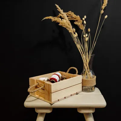 Produktbild von Creative Deco Holzkiste Natur Weinkiste Holz Naturholzkiste - 25 x 19 x 10 cm