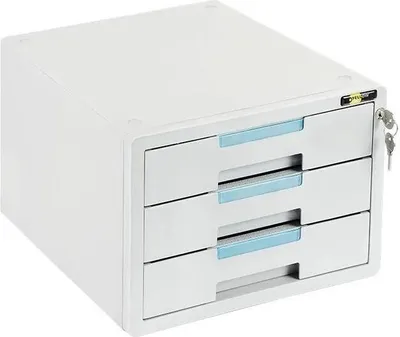 Image de Classeur 3 tiroirs gris JAUNE