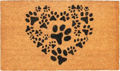 Image de Home Elements Paillasson Cœur de pattes 43 x 73 cm