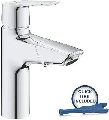 Produktbild von Grohe QuickFix Start - Waschtischarmatur mit herausziehbarem Auslauf und Ablauf Push-Open, Chrom 24205003