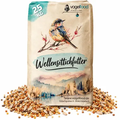 Produktbild von Wellensittichfutter mit Gelber Hirse und Nackthafer 25 kg