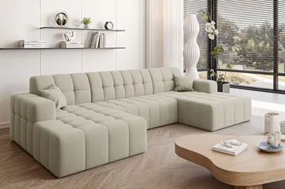 Produktbild von Kaiser Möbel Ecksofa Nimes in U-Form, stoff Portland Ecru