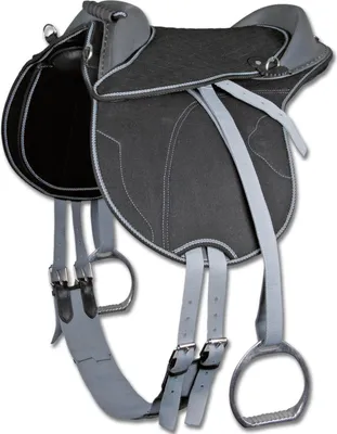 Immagine prodotto di Cuscino da equitazione per bambini nero/grigio, 15"/38 cm