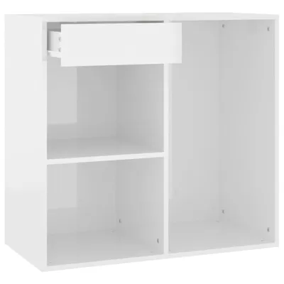Produktbild von vidaXL Kosmetikschrank Hochglanz-Weiß 80x40x75 cm Holzwerkstoff