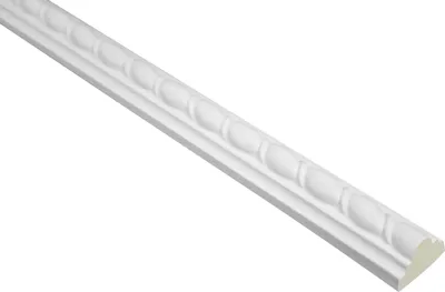Produktbild von GRAND DECOR Stuckleisten Wand flach Barock Stil, PolyurethanHartschaum weiß - 2m Wandleisten gemustert Zierprofile Flachleisten Dekorbau (10 Meter CR930)