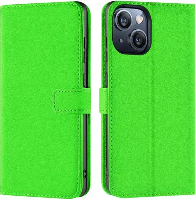 Produktbild von Conie Klapp Tasche für iPhone 15 Kartenfach Rundumschutz Hülle in Grün