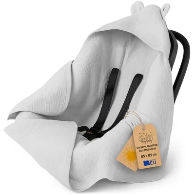 Productafbeelding van Wafelstofwikkeldeken voor baby's met capuchon