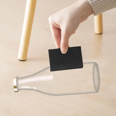 Produktbild von 123 Stück Selbstklebende Schwarze Möbelgleiter - Stuhlpolster mit 7 Größen - 3 mm Dicke Filzgleiter für Möbel (Rund, Quadratisch und Groß Rechteckig)