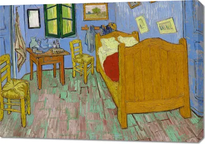 Obrázok produktu pre Obraz 100x70cm Spálňa, Van Gogh Vintage do obývacej izby