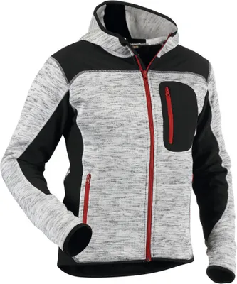 Produktbild von BLAKLÄDER® Herren Strickjacke 4930 hellgrau/schwarz Größe M
