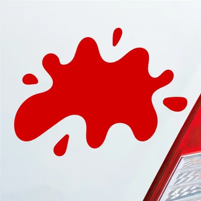 Produktbild von Auto Aufkleber Splash Farbkleks 13x10 cm Rot Sticker Heckscheibenaufkleber