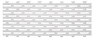 Edelstahl-Lochblech 200x100 mm, 1,1 mm, 6 mm Löcher, 1 Stück