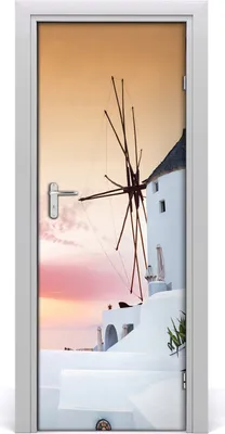 Produktbild von Tulup Türaufkleber 75x205 cm Dekorative Aufkleber Selbstklebend Wasserdichte Tapete Abnehmbar Schlafzimmer Wohnzimmer Wohnkultur - Santorini Griechenland