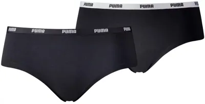 Zdjęcie produktu dla Puma Iconic Hipster Short Ladies Panty Slip Shorty Underwear Majtki, Kolor:Czarny, Rozmiar:M