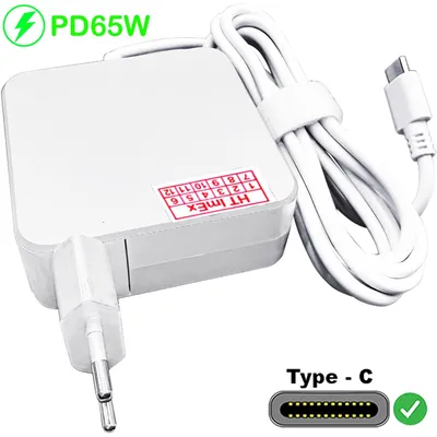 Produktbild von Farbe: Weiß | 65W USB-C Netzteil Ladegerät kompatibel mit P/N: ADLX45UDCB2A, ADLX45YDC3A, P/N: ADP-45EB C