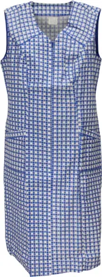 Produktbild von Schuerzenfabrik Reißverschlusskittel RV Kittel Hauskleid Schürze , Farbe:blau, Größe:36