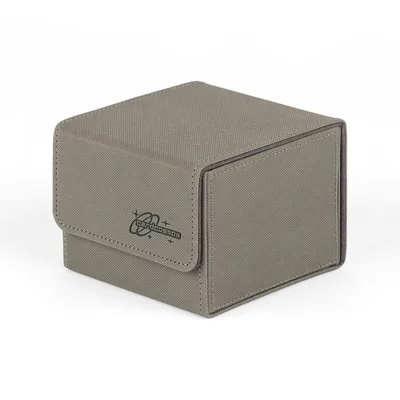 Produktbild von cardcosmos 60+ Premium Toploader Box Grau mit Magnetverschluss