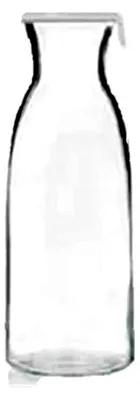Produktbild von Karaffe aus Glas, 1 Liter Fassungsvermögen, Schwarz, mit Silikondeckel, für Wasser