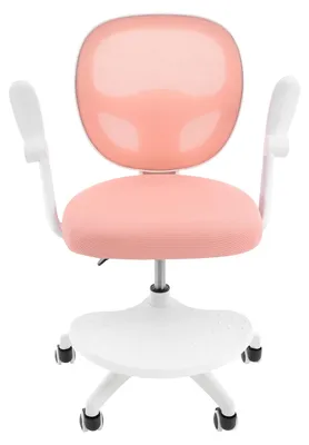 Produktbild von Kinder-Schreibtischstuhl - Ergonomischer Lernstuhl - Höhenverstellbar - Um 360° drehbar - Hochklappbare Armlehnen - Bis 50 kg belastbar - Pink